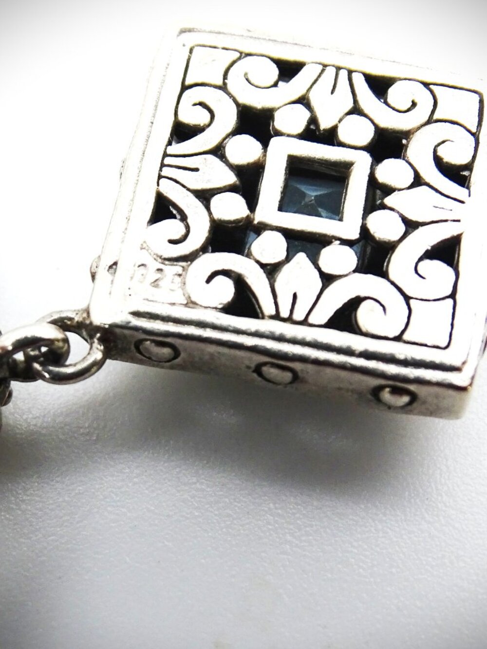 VINTAGE Sterling Silver Topaz Peridot Garnet Amethyst Charms Bracelet - Picture 13 of 15